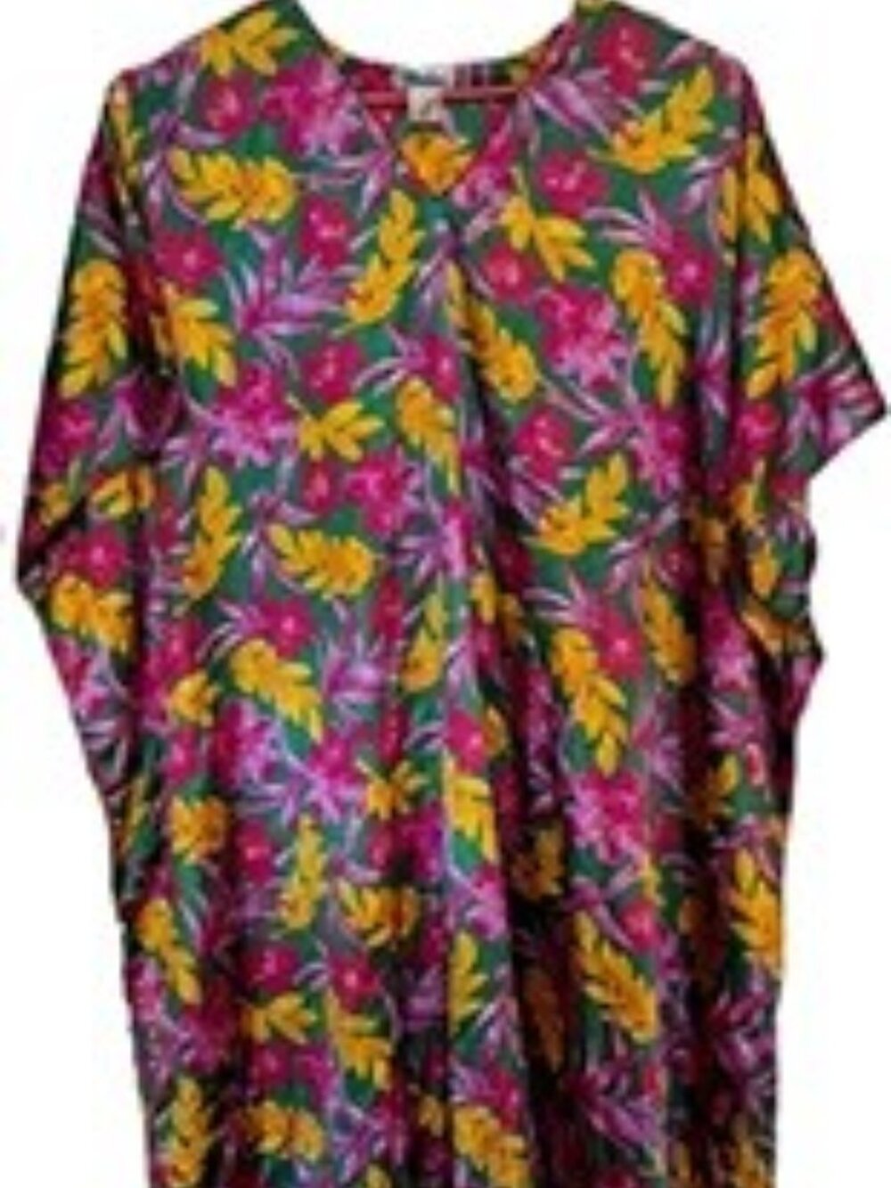 Loud Garish Satin Kaftan Maxi Dress Plus